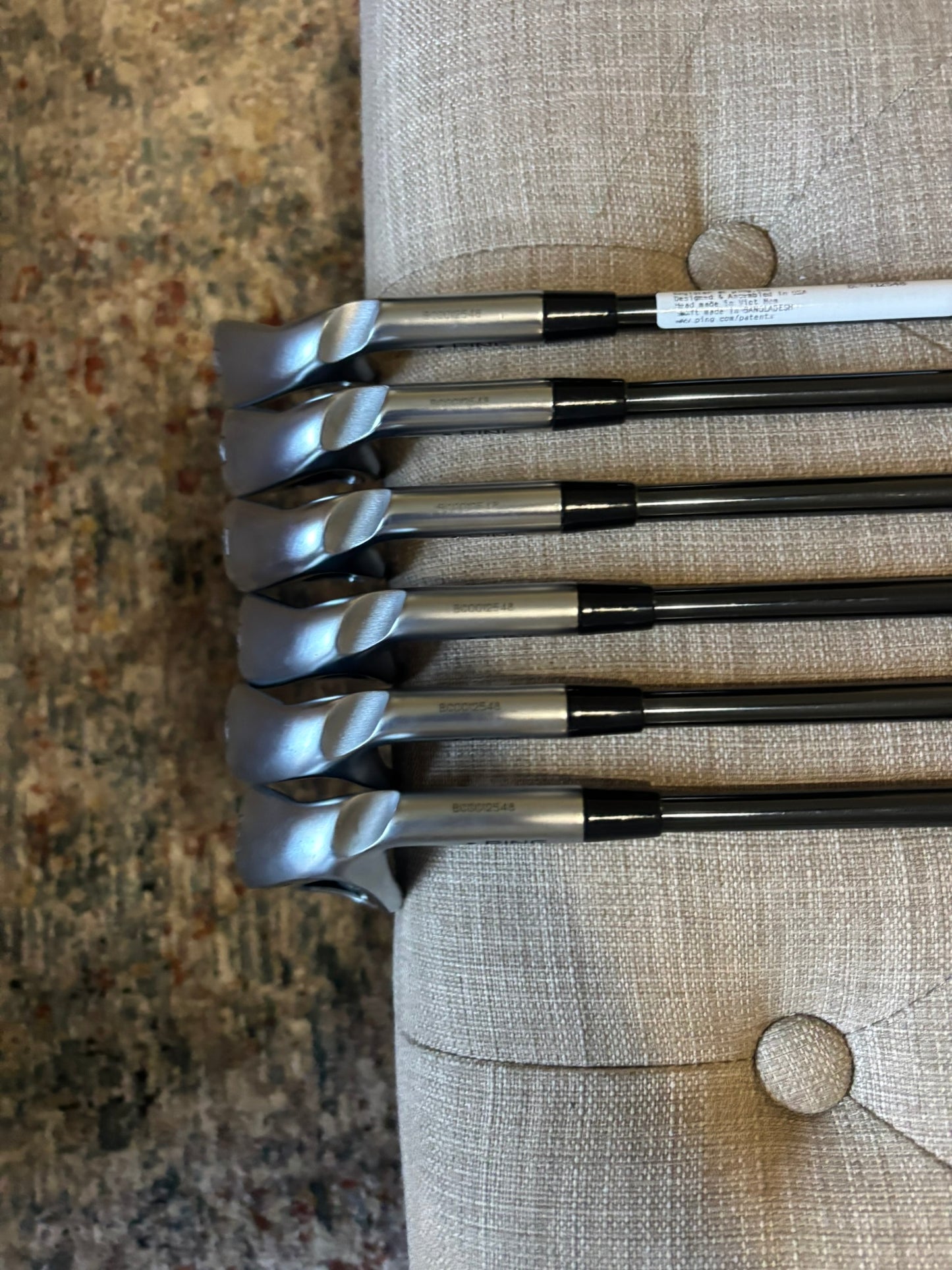 Ping G730 Iron Set 5-PW Black Dot Recoil Dart 75 F3 Regular Flex STD MINT