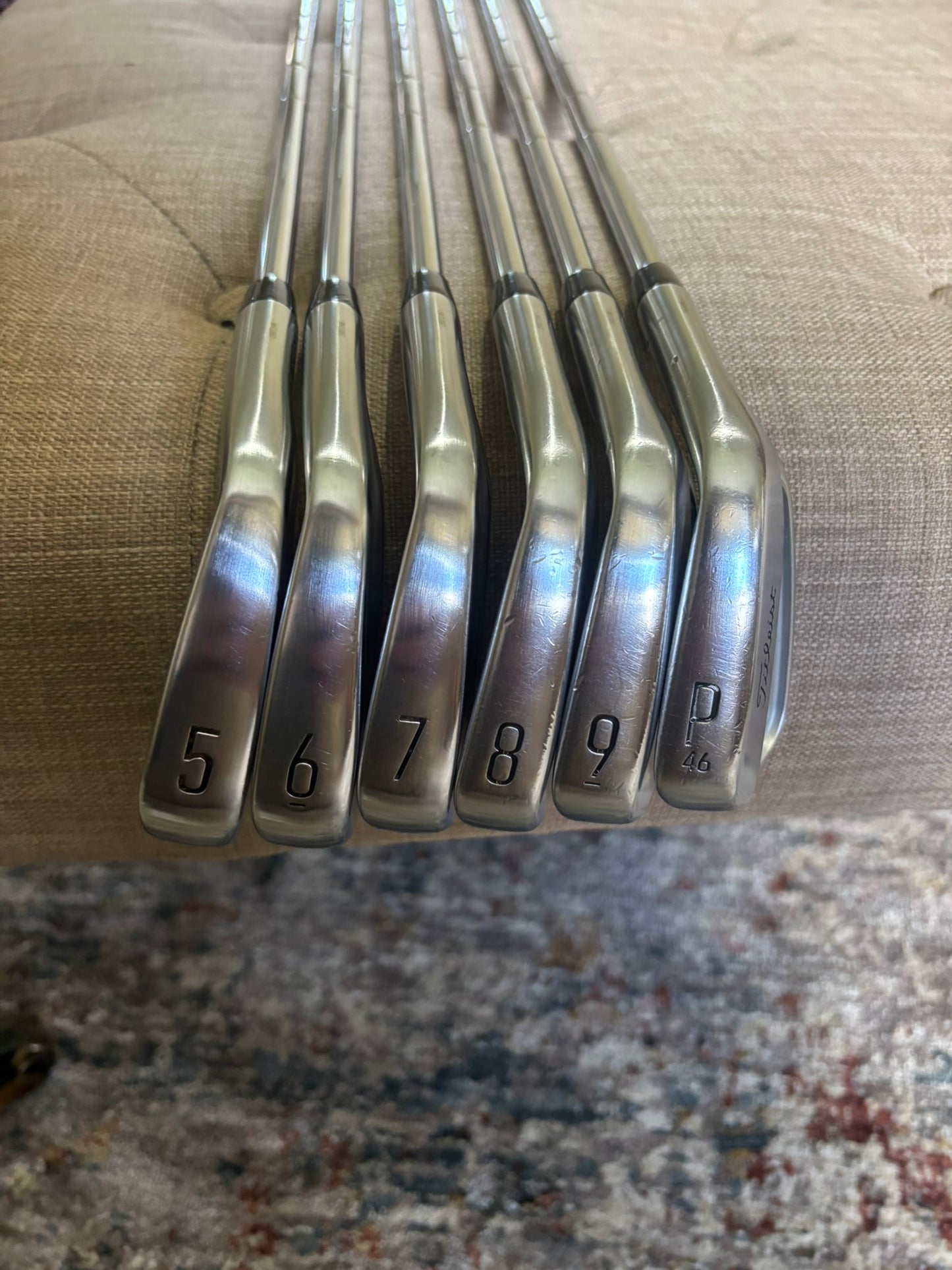 Titleist 2023 T100 Iron Set 5-PW AMT White X100 Extra Stiff Flex +3/4″ NICE
