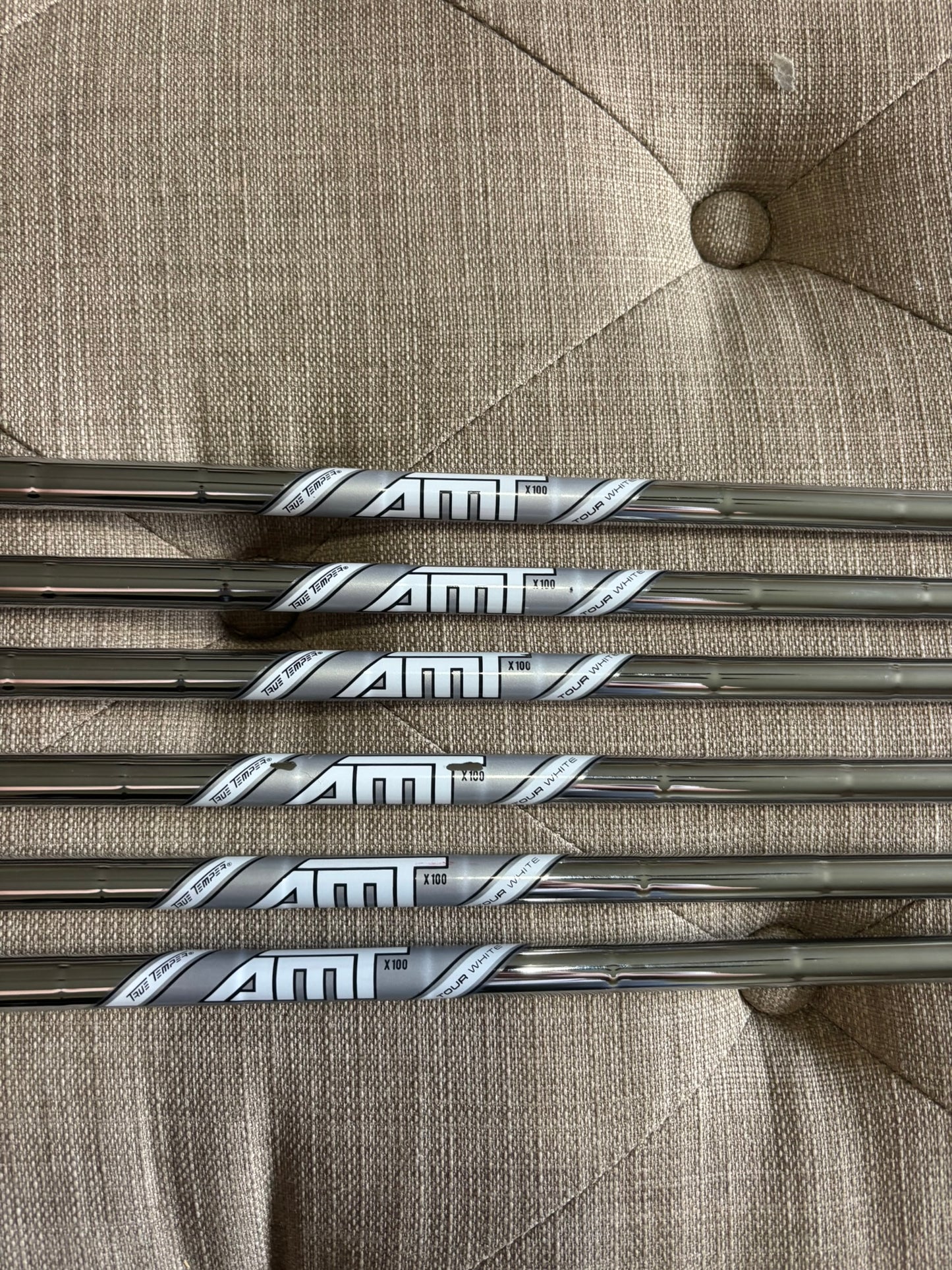 Titleist 2023 T100 Iron Set 5-PW AMT White X100 Extra Stiff Flex +3/4″ NICE