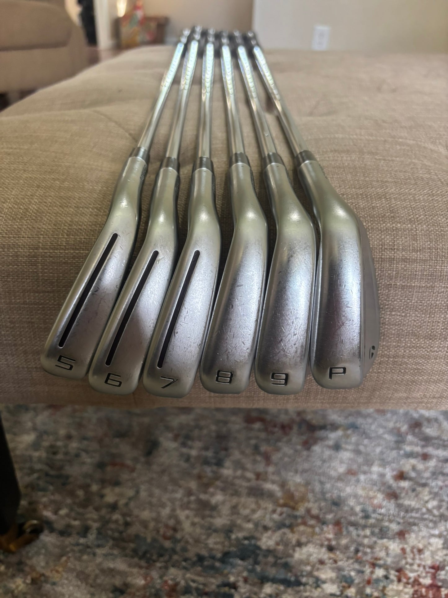 Taylormade 2021 P790 Iron Set 5-PW Elevate 95 MPH Stiff Flex -1/4″ NICE
