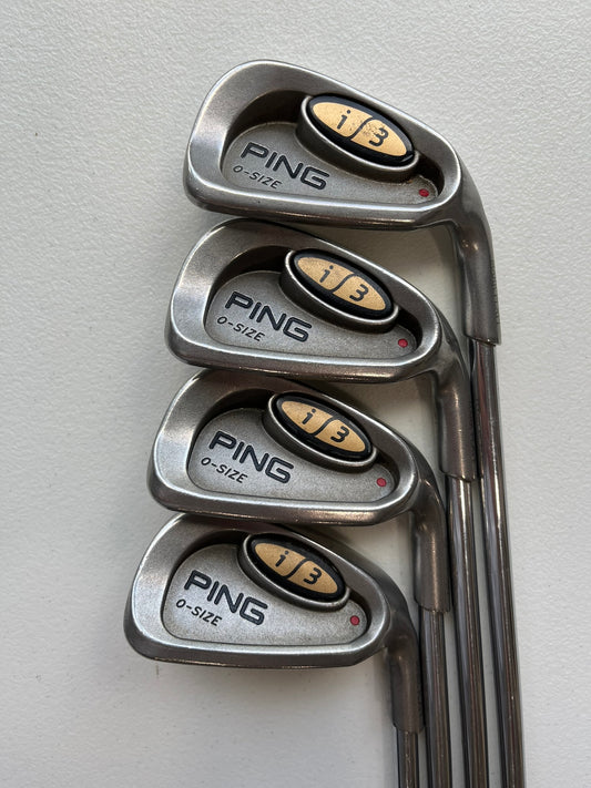 Ping i3 O-size Oversize Iron Set 7-PW Red Dot Cushin JZ Regular Flex +1/4″ NICE