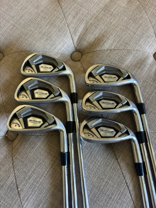 Callaway Rogue CF18 Iron Set 5-PW Steel Shaft Regular Flex STD NICE