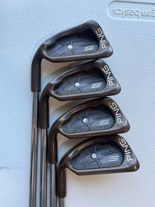 Ping ISI BeCu Iron Set 6-9 White Dot Cushin JZ Stiff Flex Lefty -1″ NICE
