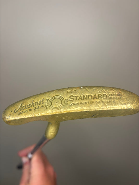 Photo of Vintage Acushnet Bulls Eye Standard Flange Offset M5C Putter Flare Tip Satin
