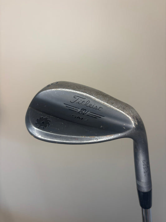Titleist Vokey SM7 Jet Black Raw Lob Wedge 60° / 8M Wedge Flex 35.5″ READ
