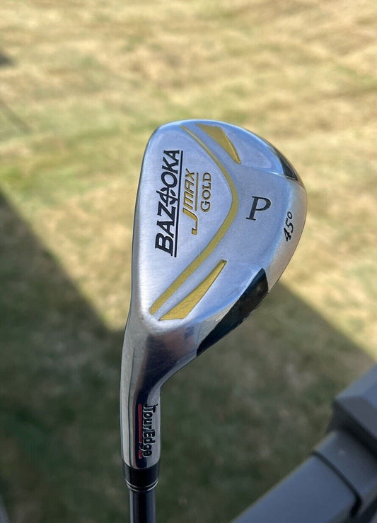 LH Tour Edge Bazooka Jmax Gold Pitching Wedge 45° Graphite Senior Flex 35.5”