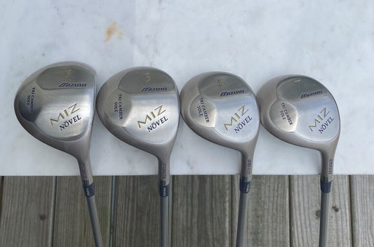 EXCELLENT Mizuno Miz Novel Ladies Woods Set - Driver, 3 5 7 Woods - Ladies Flex