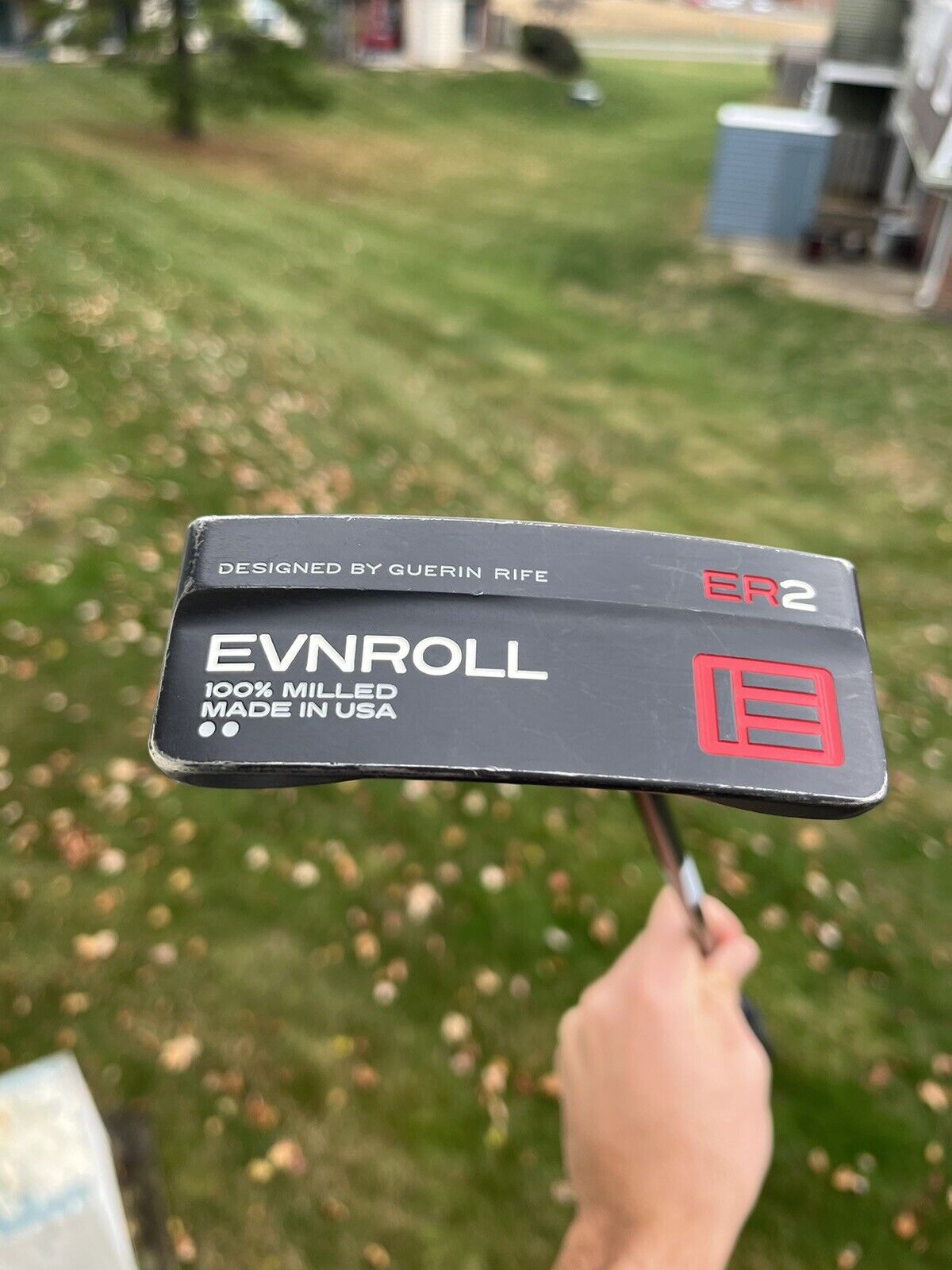 Evnroll ER2 Black Mid Blade Putter Black Shaft Gravity Grip 34”