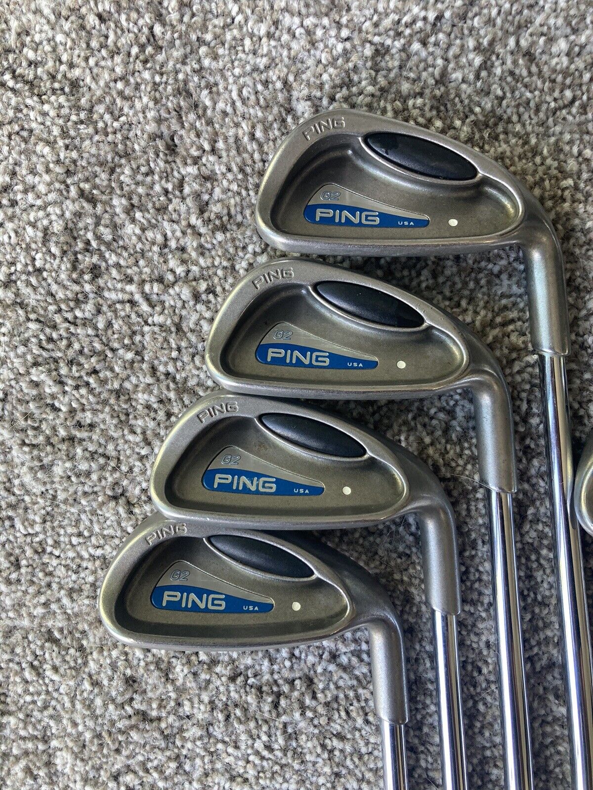 Ping G2 Iron Set 4HL, 5-PW White Ping Steel Stiff Flex