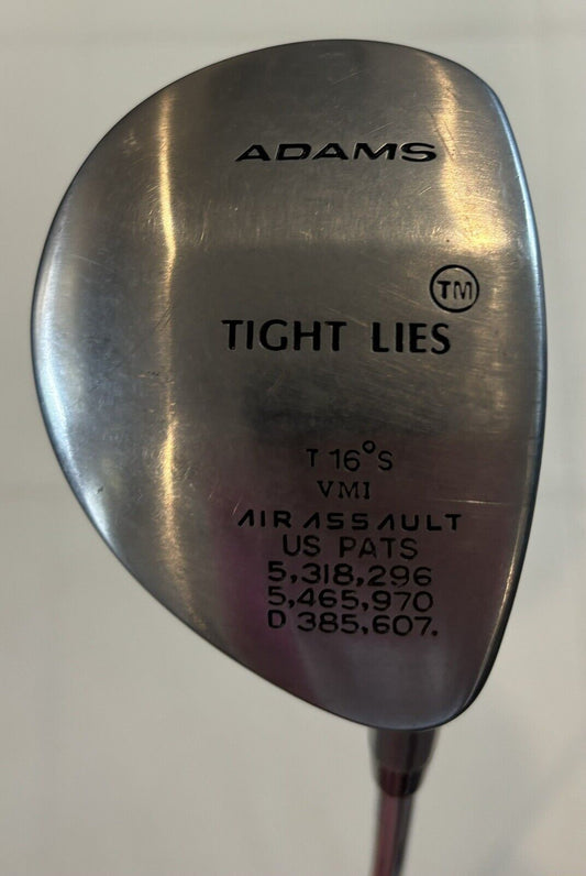 Adams Golf Tight Lies 16* VMI Air Assault 3 Wood R Flex Steel Shaft 42”