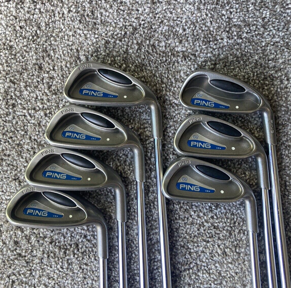 Ping G2 Iron Set 4HL, 5-PW White Ping Steel Stiff Flex