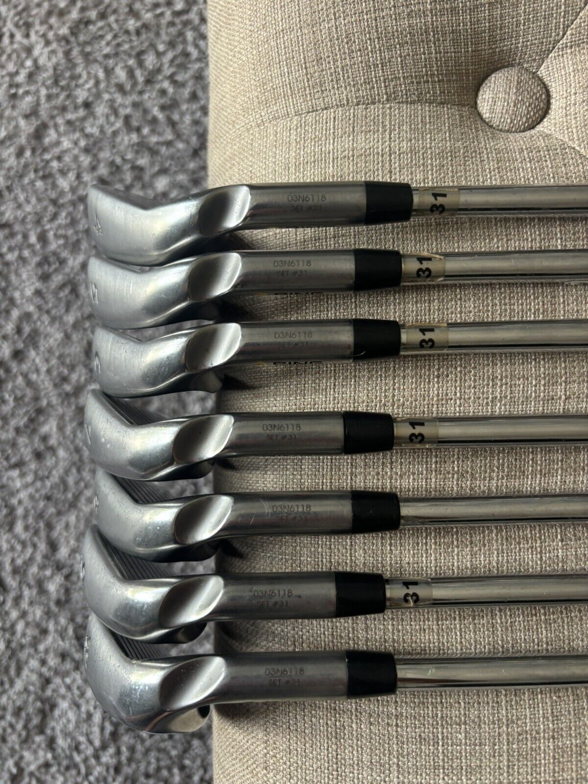 Ping G 2016 Yellow Dot Iron Set 4-PW AWT 2.0 R Flex Steel Shafts Standard Length