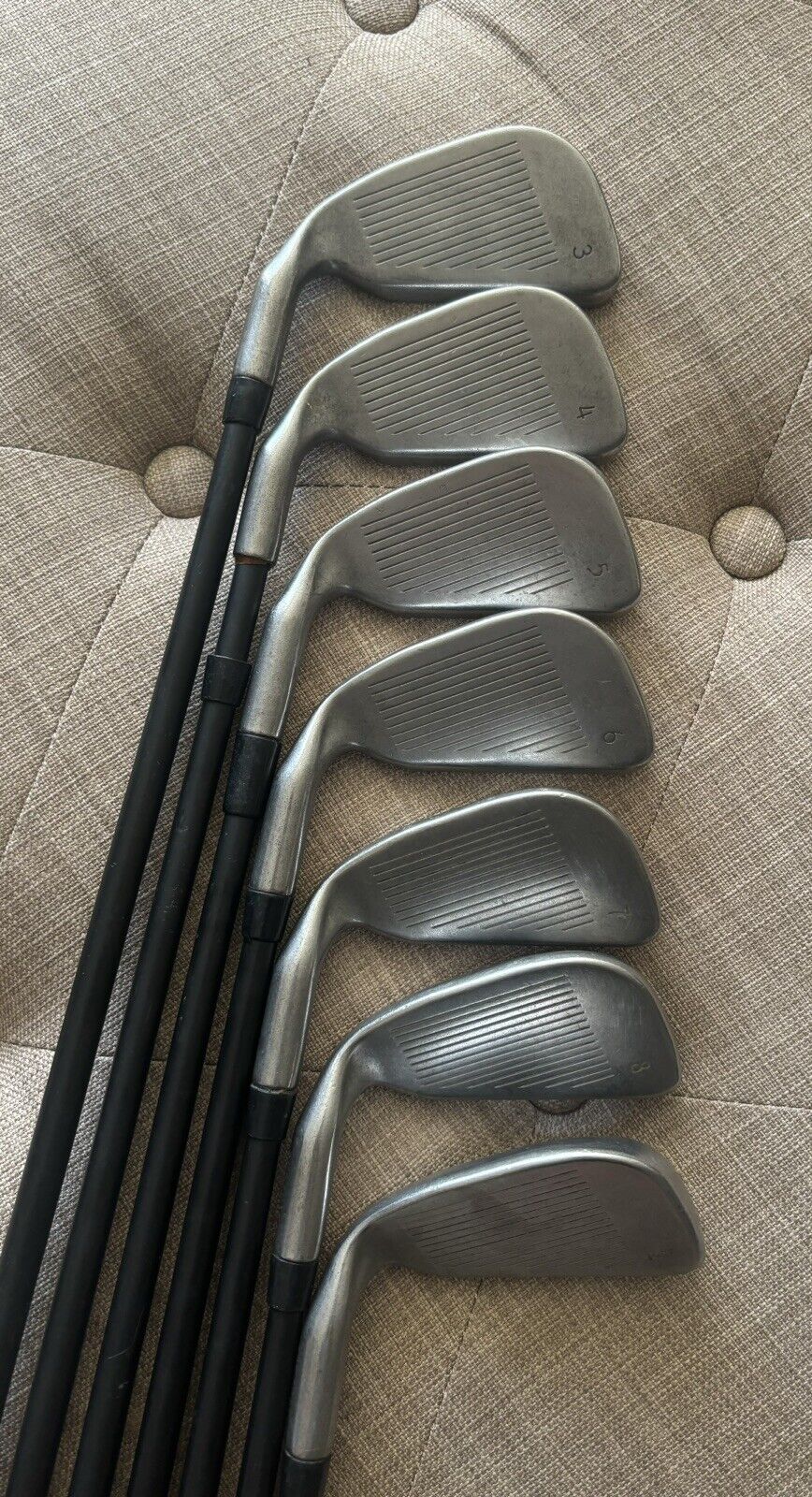 Ping Zing Red Dot Iron Set 3-9 Iron Penley Graphite Shafts Standard Length