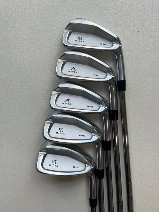 Miura CB-302 Iron Set 6-PW KBS Tour-V 120 Extra Stiff Flex +1/2″ NICE