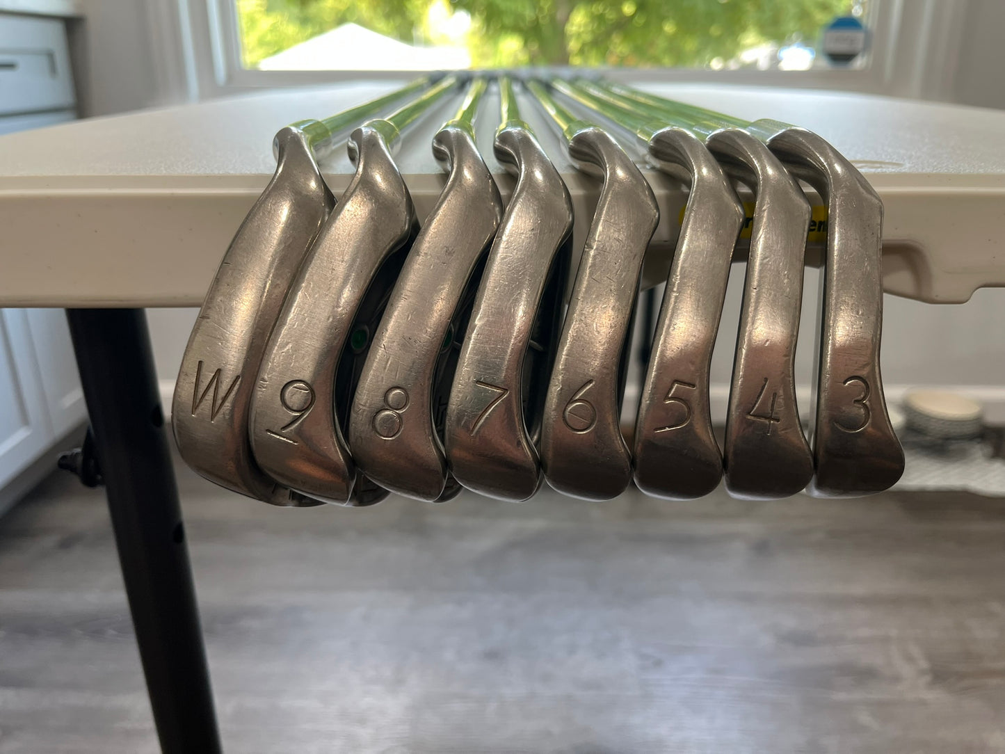 Ping ISI Nickel Iron Set 3-PW Green Dot Cushin JZ Stiff Flex +1/2″ NICE