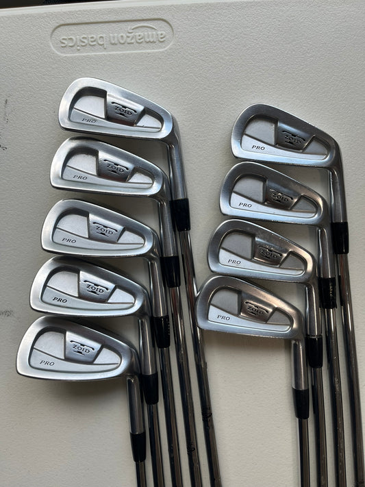 Mizuno T-Zoid Pro Iron Set 2-PW Dynamic Gold S300 Stiff Flex +1/2″ NICE