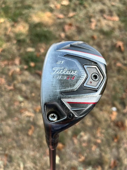 Titleist 913H 4 Hybrid 21° Diamana 92 Stiff Flex Lefty 40″