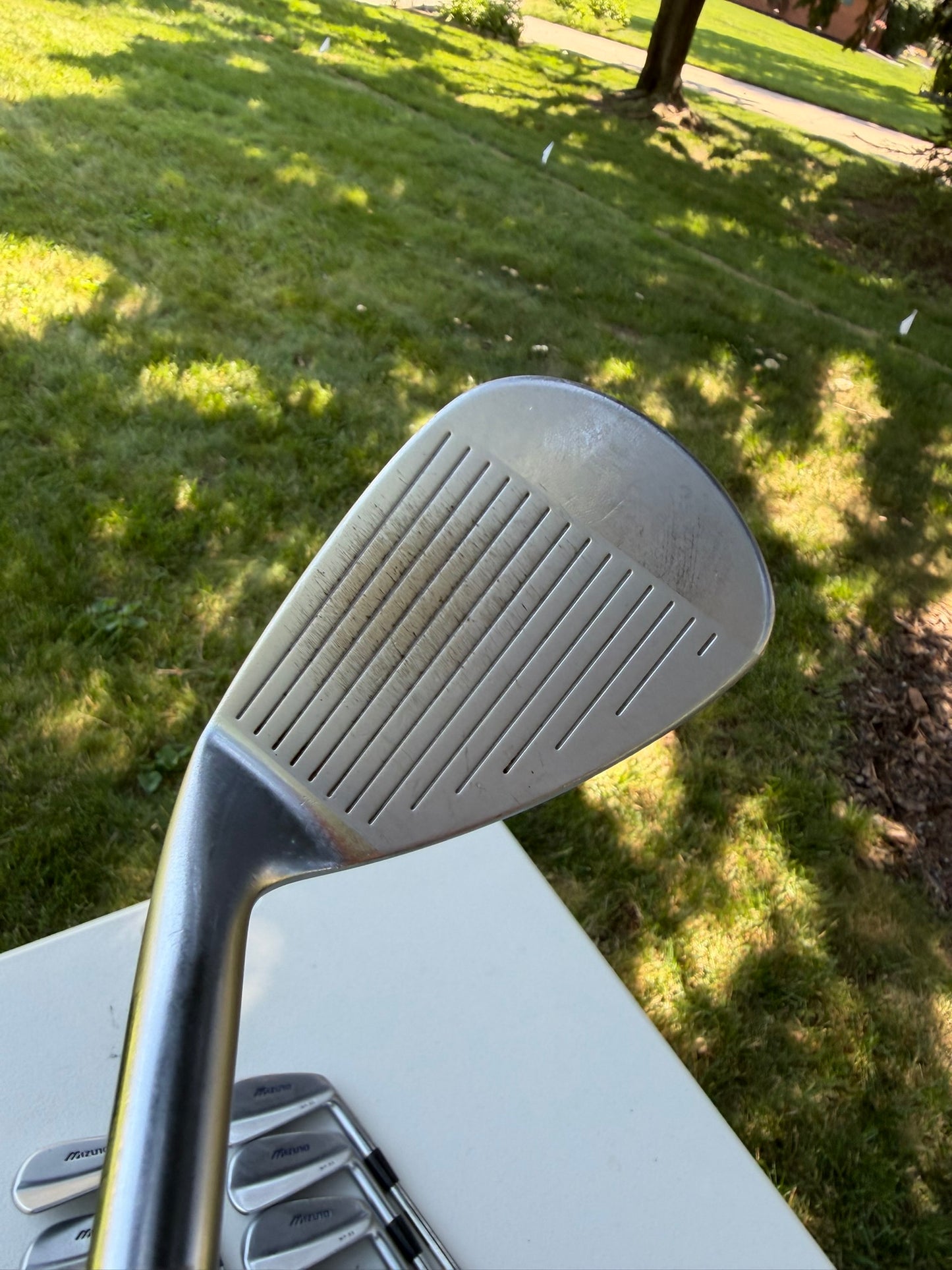 Mizuno MP 33 Iron Set 3-PW Gold Plus S300 Stiff Flex +1/4" NICE