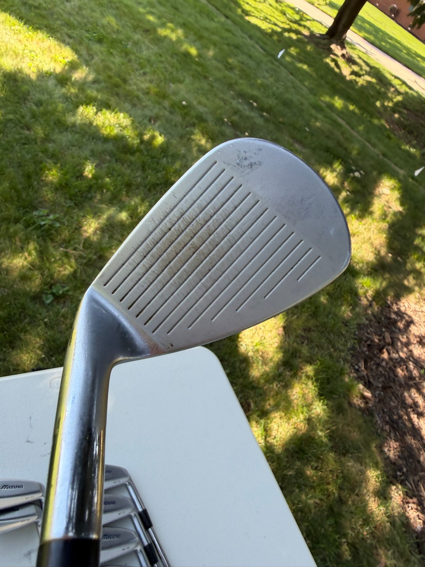 Mizuno MP 33 Iron Set 3-PW Gold Plus S300 Stiff Flex +1/4" NICE
