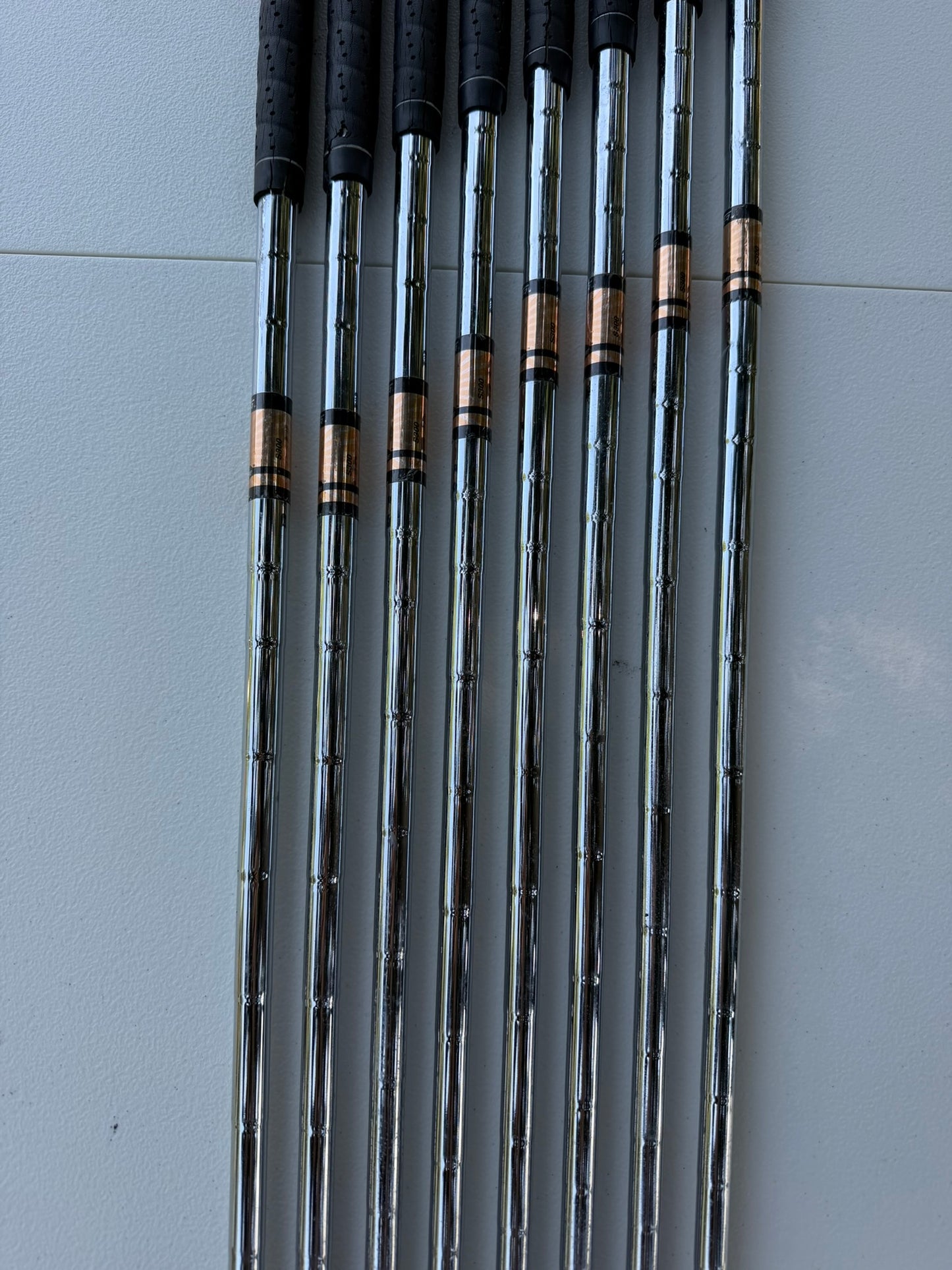 Mizuno MP 33 Iron Set 3-PW Gold Plus S300 Stiff Flex +1/4" NICE