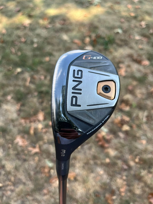 Ping G400 3 Hybrid 19° Tour 85 Extra Stiff Flex Lefty 40″ NICE