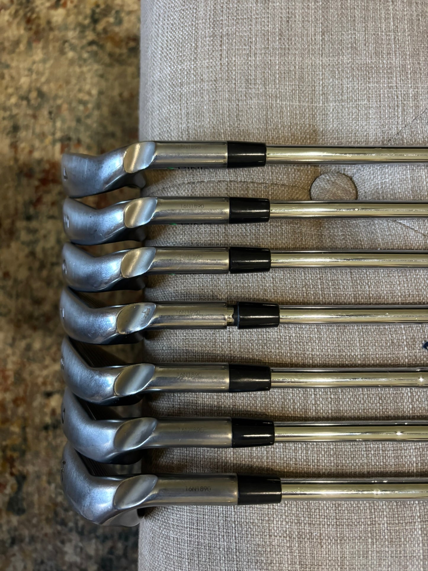 Ping 2016 G Iron Set 4-PW Green Dot CFS Distance Extra Stiff Flex +1/2″ NICE