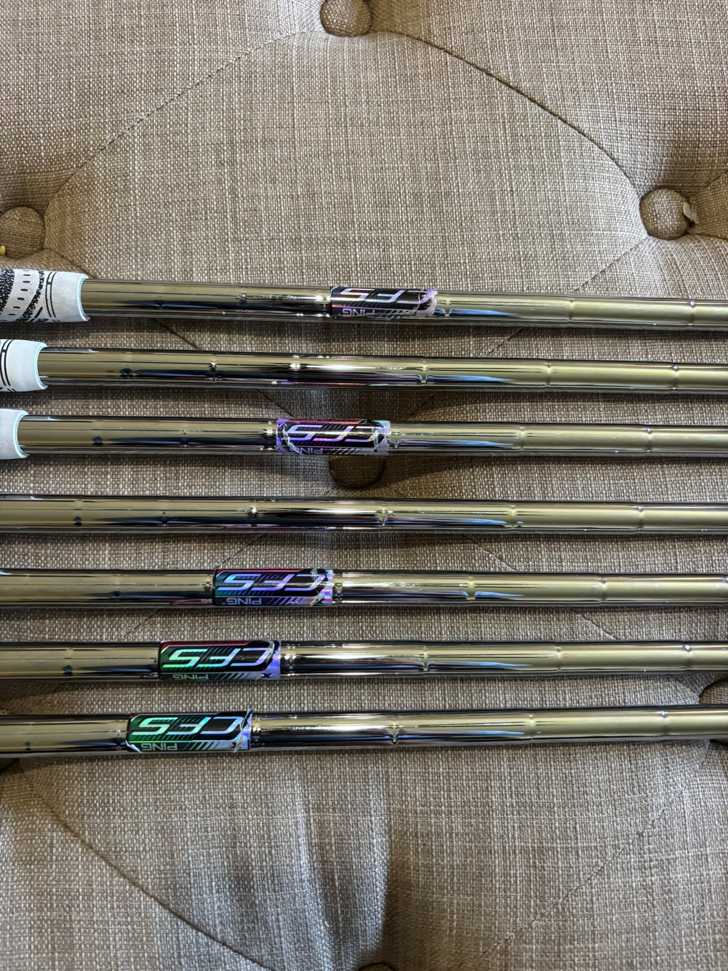 Ping 2016 G Iron Set 4-PW Green Dot CFS Distance Extra Stiff Flex +1/2″ NICE