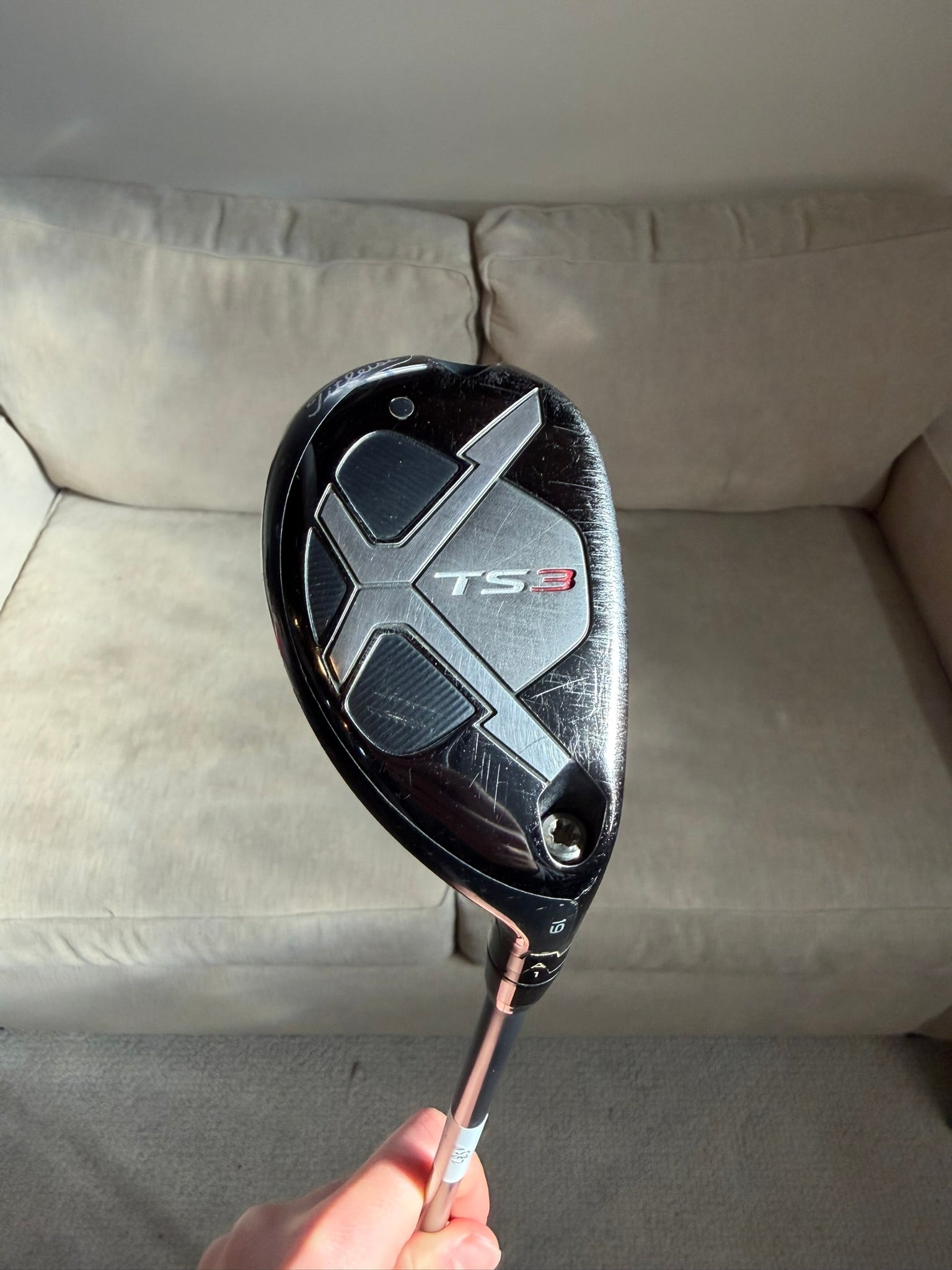 Photo of Titleist TS3 3 Hybrid 19° Stiff Flex Hzrdus Smoke Black