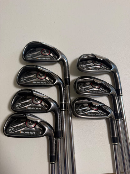 TaylorMade Burner 2.0 Iron Set 4-PW DG S300 Stiff Flex NICE