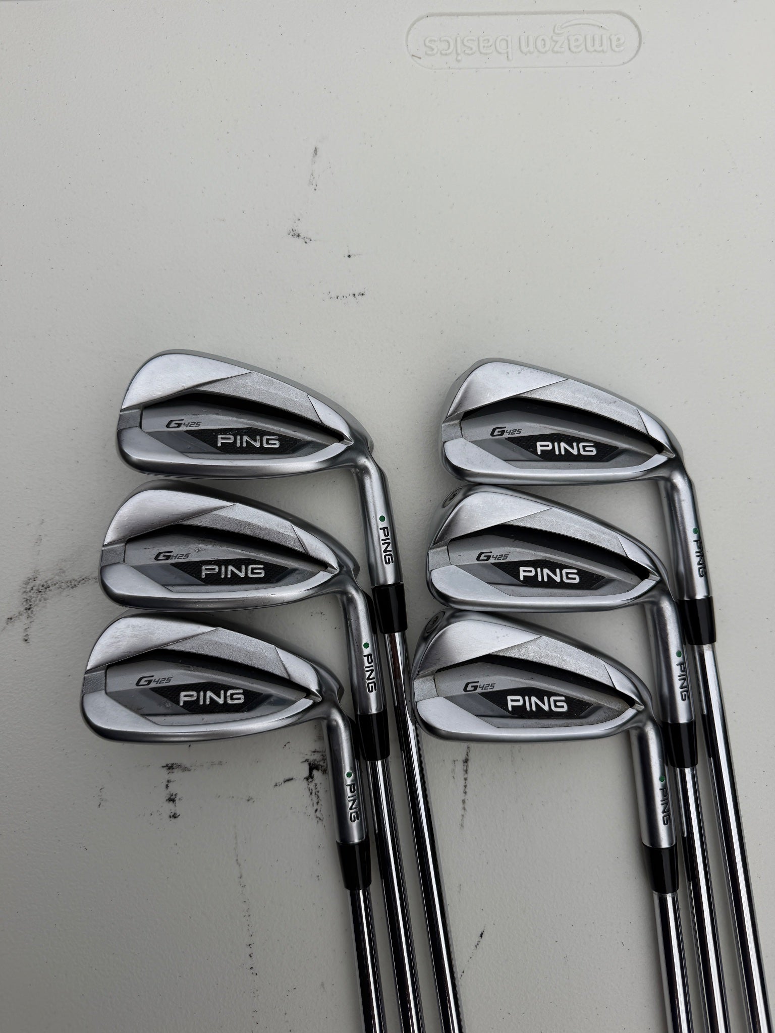 Ping G425 Power Spec Iron Set 5-PW Green Dot DG S300 Stiff Flex +3/4" NICE