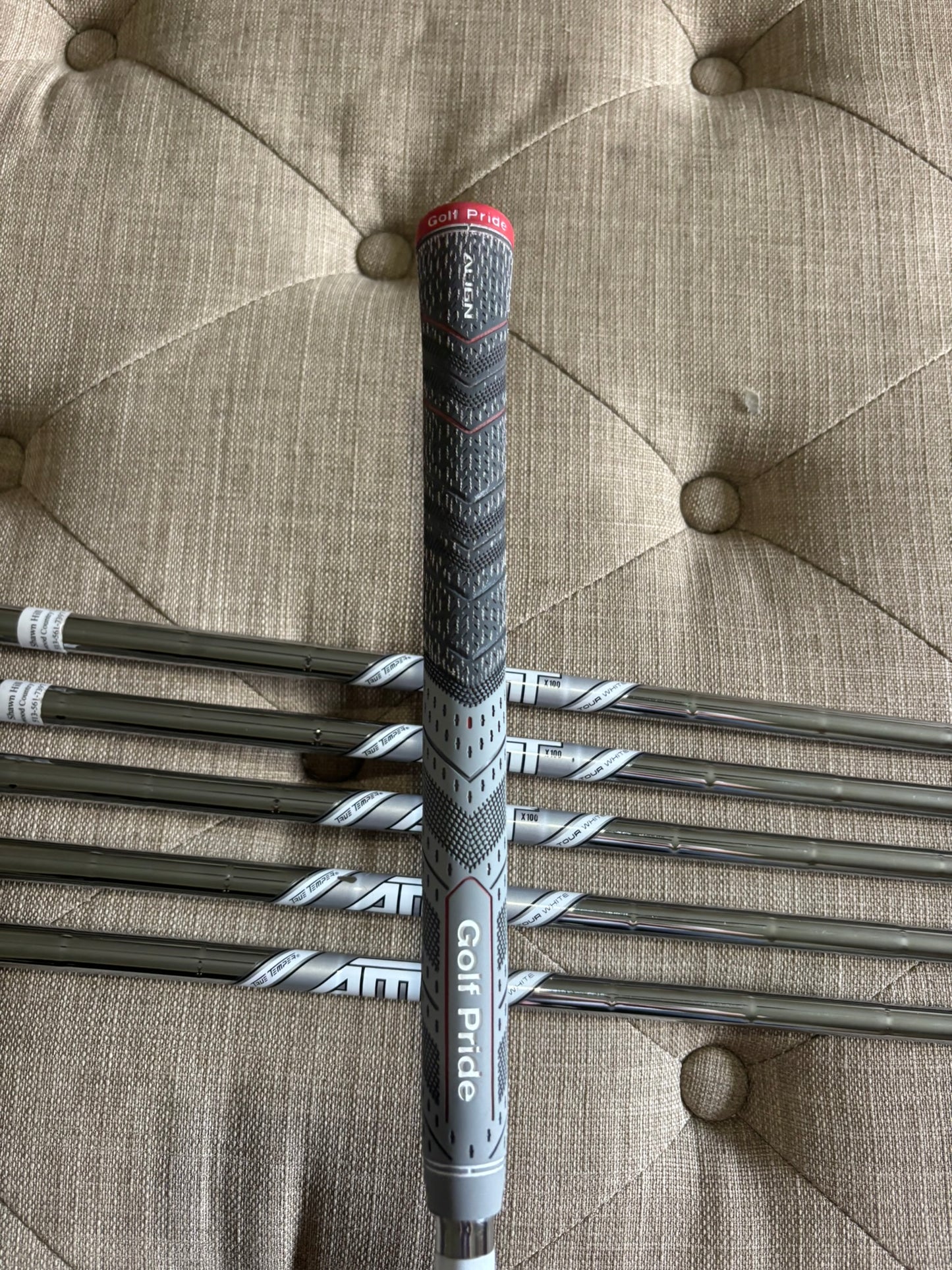 Titleist 2023 T100 Iron Set 5-PW AMT White X100 Extra Stiff Flex +3/4″ NICE