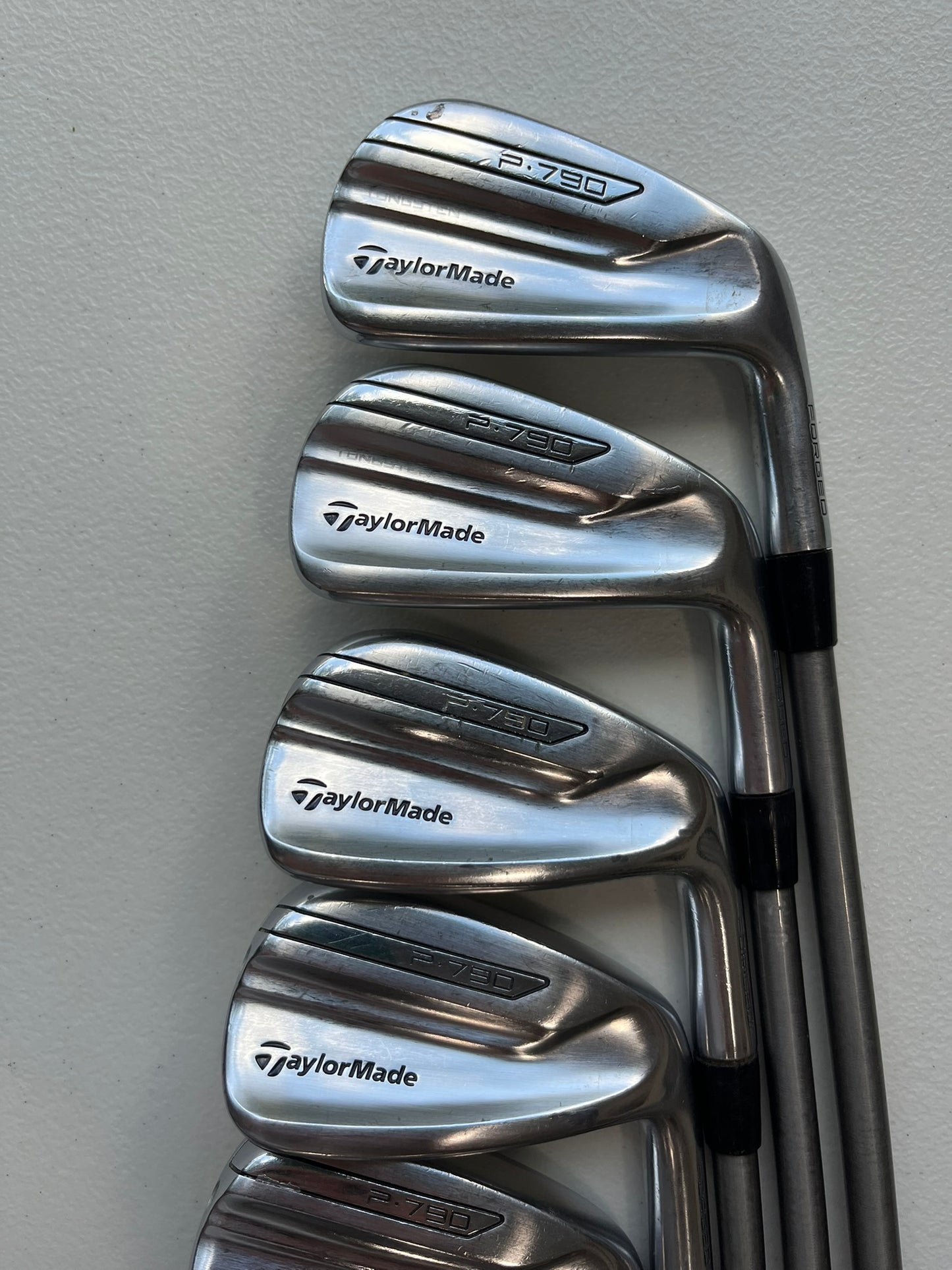 Taylormade P790 2019 Iron Set 6-PW Steelfiber i125 CW Stiff Flex +1.25″ NICE
