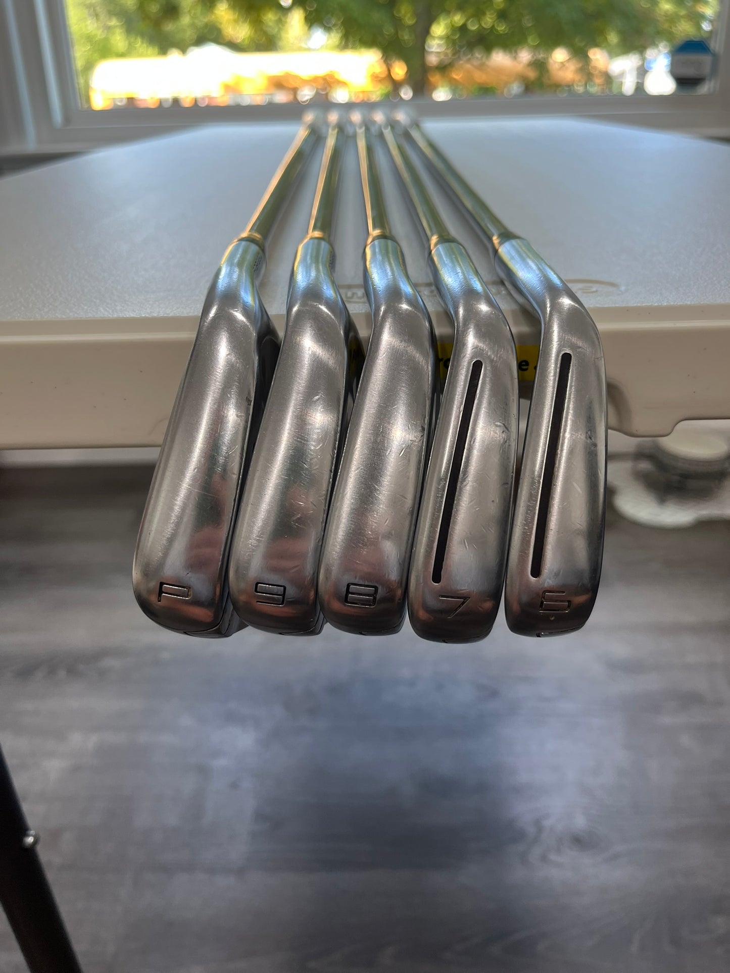 Taylormade P790 2019 Iron Set 6-PW Steelfiber i125 CW Stiff Flex +1.25″ NICE