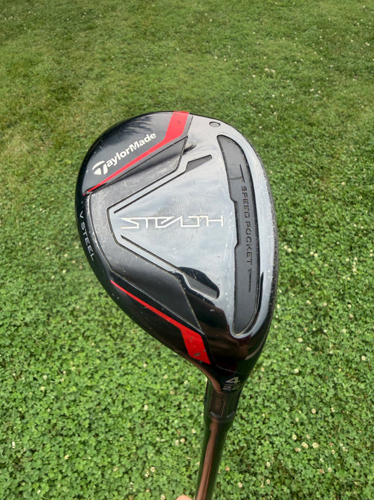 TaylorMade Stealth Rescue 4 Hybrid 22° HZRDUS Smoke Rdx Red Stiff Flex 39.5" +HC