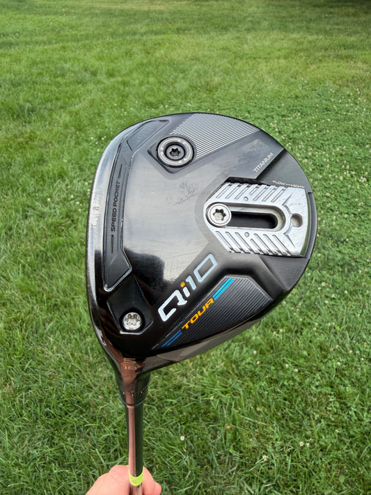 TaylorMade Qi10 Tour 5-Wood 18° Graphite Gold Stiff Flex Lefty 43.25" +HC NICE
