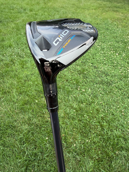 TaylorMade Qi10 Tour 5-Wood 18° Graphite Gold Stiff Flex Lefty 43.25" +HC NICE — photo 6