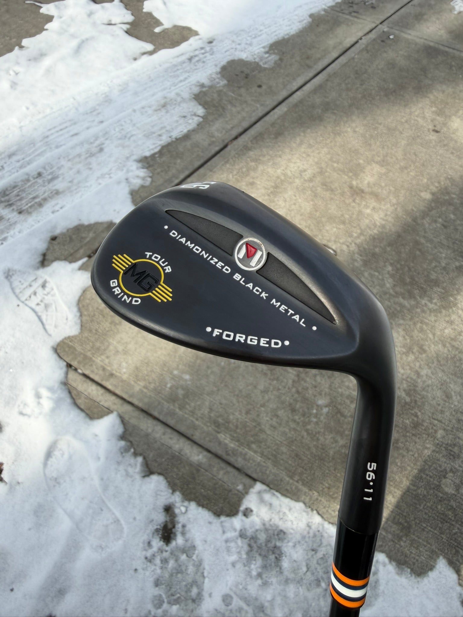 Photo of Maltby Tour Grind Diamonized Black Metal Sand Wedge 56° Stiff Flex Tour Issue S400 Custom Black