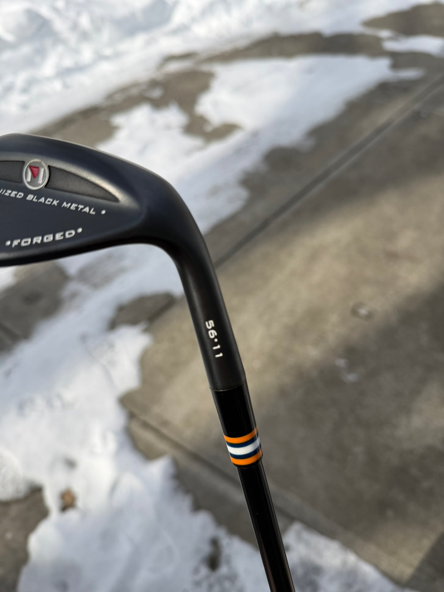 Photo of Maltby Tour Grind Diamonized Black Metal Sand Wedge 56° Stiff Flex Tour Issue S400 Custom Black