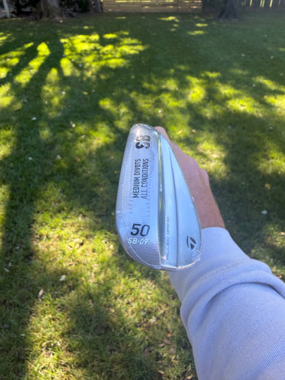 TaylorMade Milled Grind 5 Satin Chrome Gap Wedge 50° / 9 Wedge Flex 35.5" NEW — photo 4