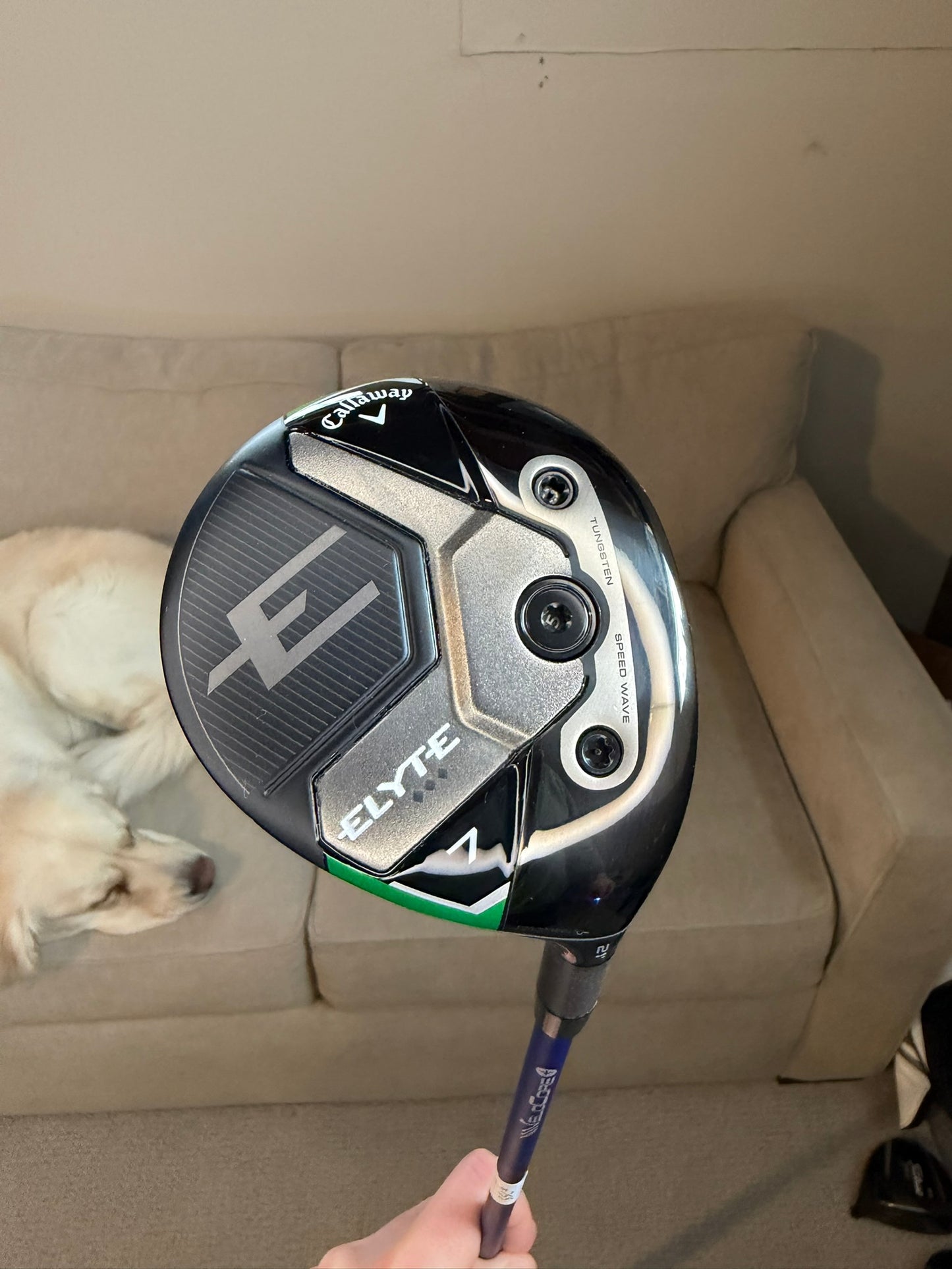 Callaway Elyte Triple Diamond 7-Wood 21° Ventus Blue Velocore+ Stiff 42″ +HC