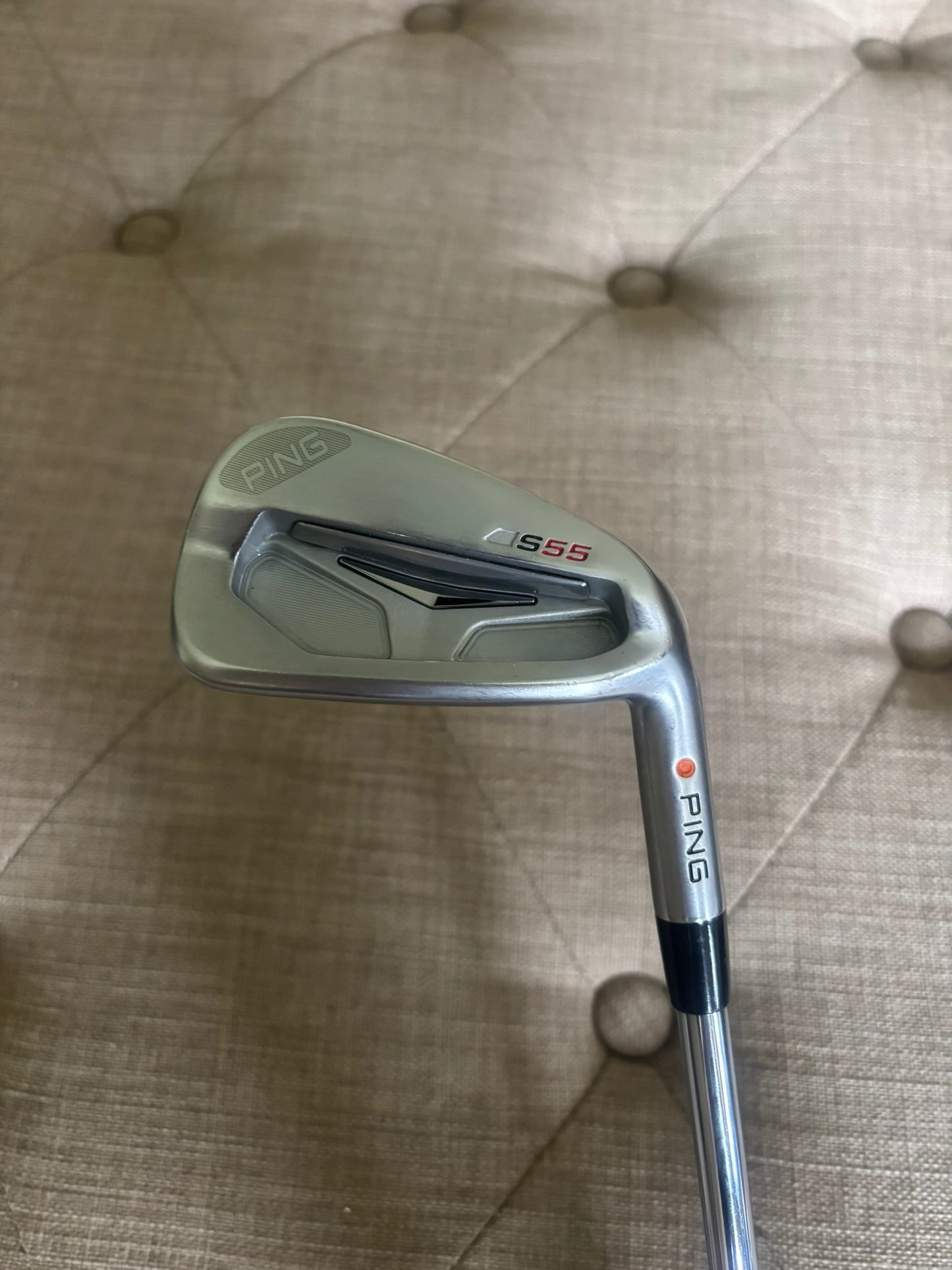 Ping S55 Iron Set 4-PW Orange Dot Z-Z65 Stiff Flex STD NICE