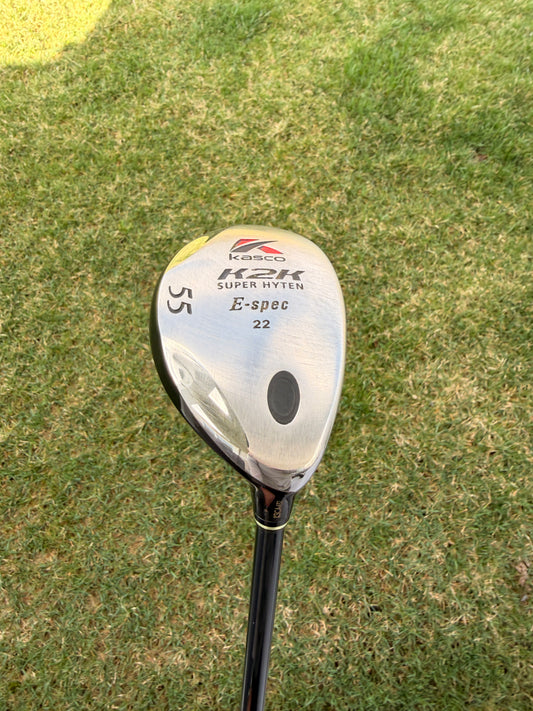 Kasco K2K Super Hyten 5 Hybrid 22° E-spec 55g Regular Flex 40.75″ +HC NICE