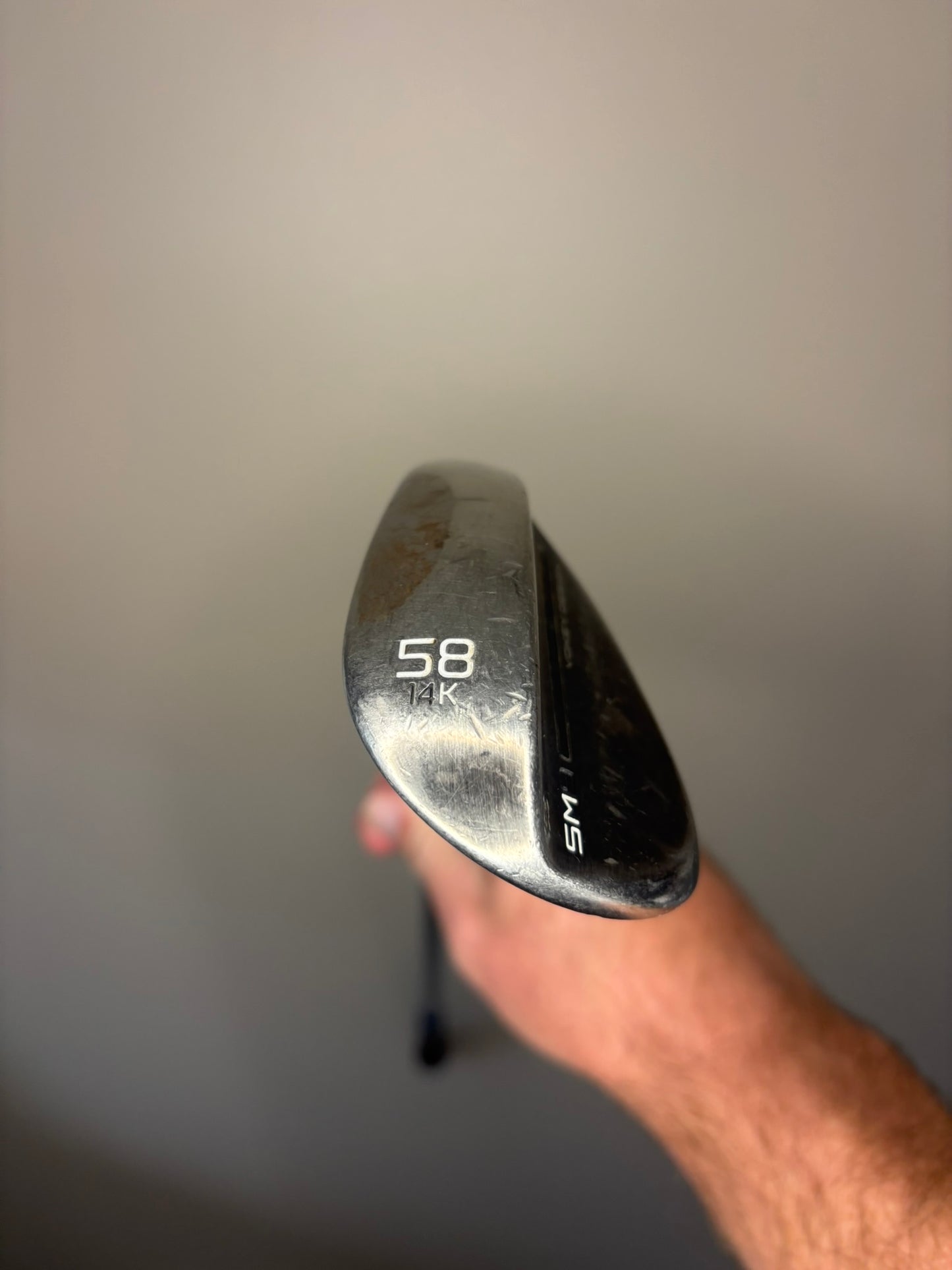 Titleist Vokey SM9 Brushed Steel Lob Wedge 58° / 14K Wedge Flex 35″ NICE