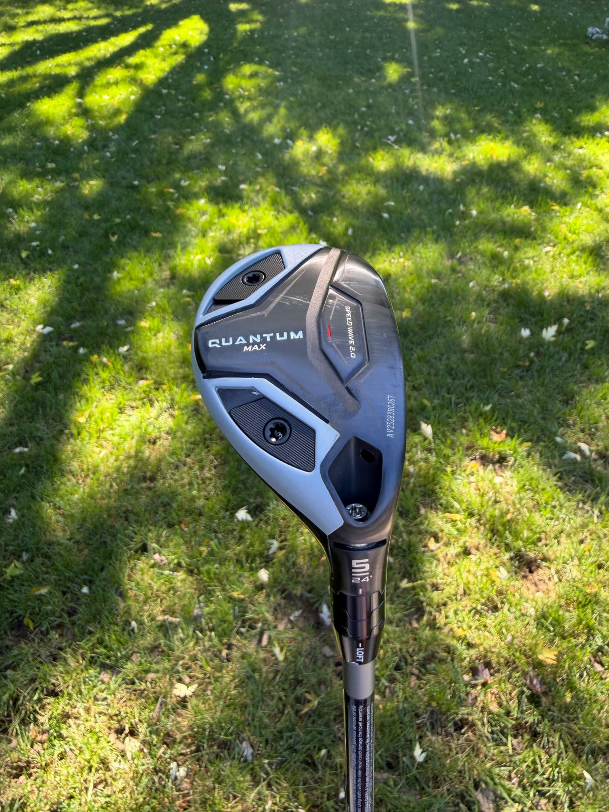 Callaway Quantum Max 5 Hybrid 24° Denali Silver Regular Flex 39.25" +HC NICE