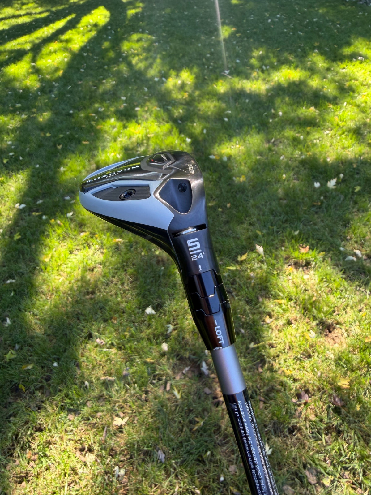 Callaway Quantum Max 5 Hybrid 24° Denali Silver Regular Flex 39.25" +HC NICE — photo 4