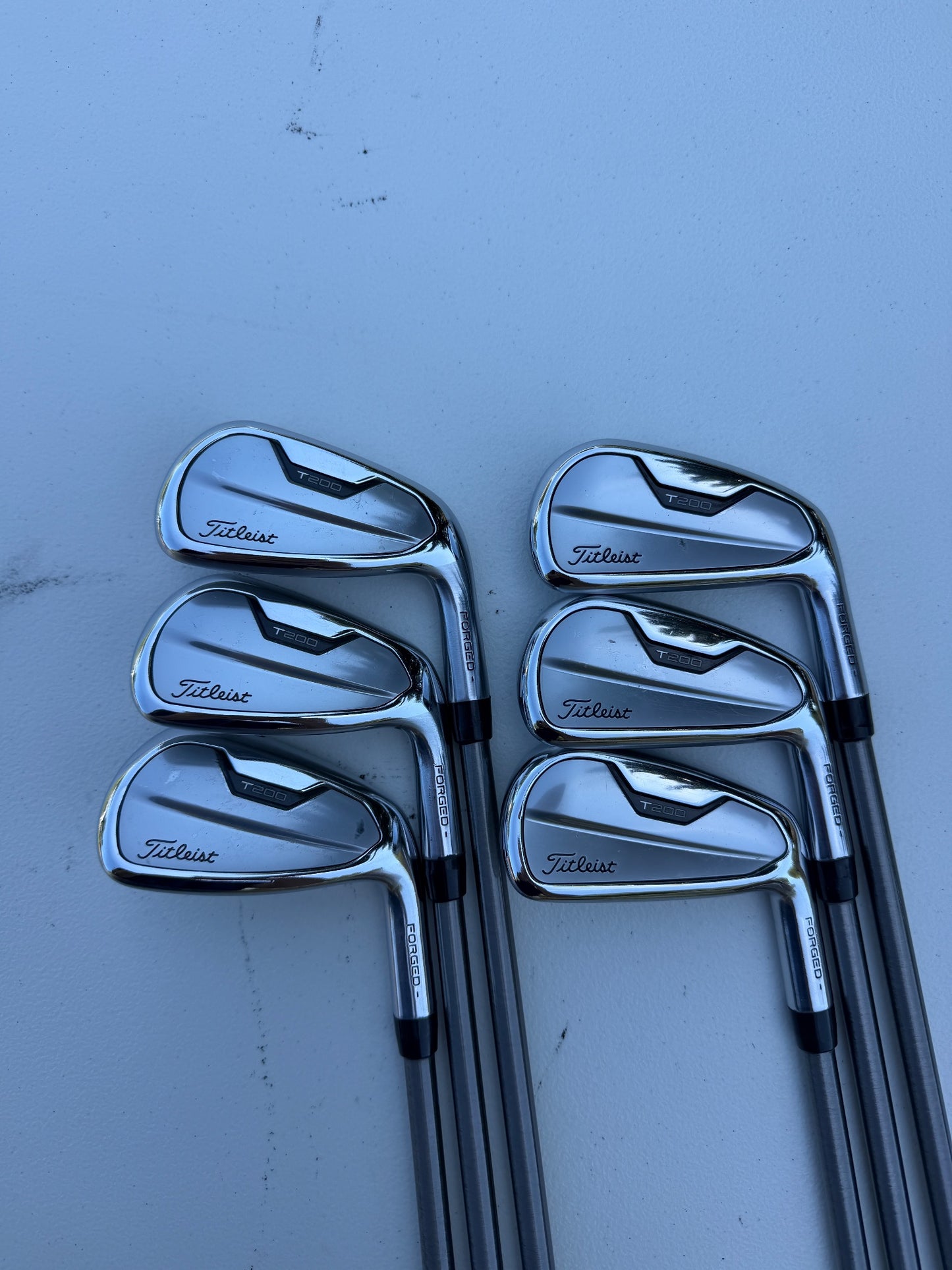 Titleist 2021 T200 Iron Set 5-PW SteelFiber i80 Regular Flex +3/4" NICE