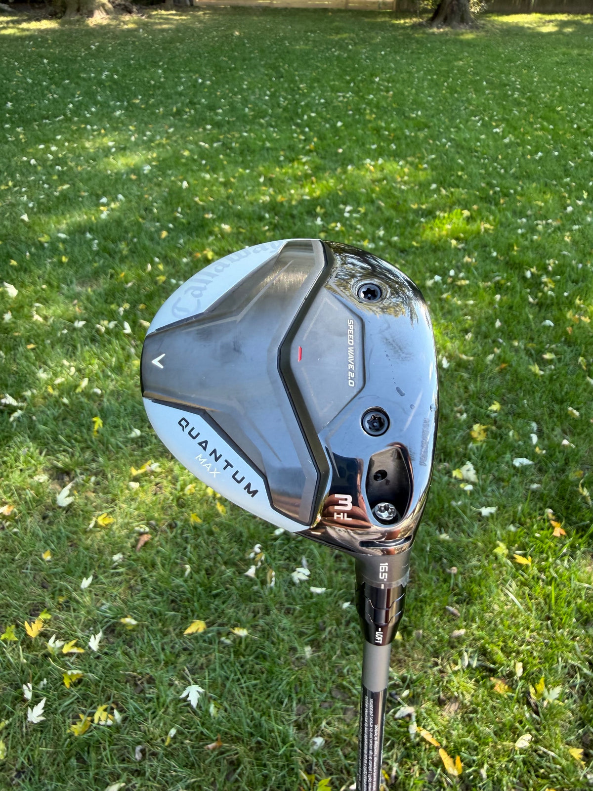Callaway Quantum Max 3HL-Wood 16.5° Denali Silver Regular Flex 43" +HC MINT