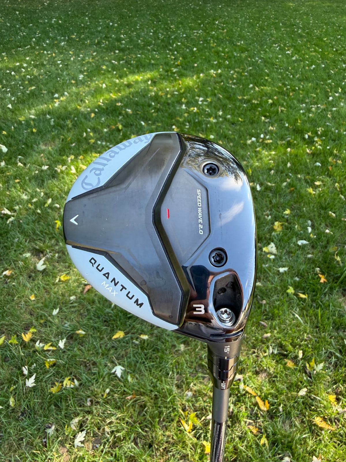 Callaway Quantum Max 3-Wood 15° Denali Frost Silver Stiff Flex 43" +HC NICE — photo 2