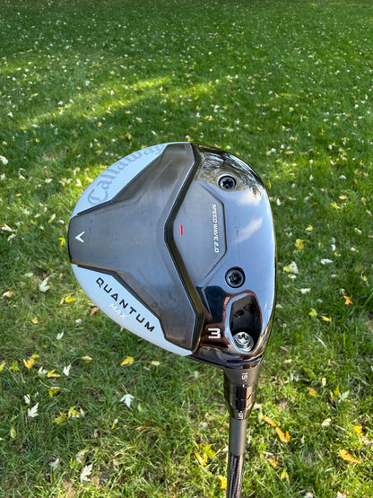 Callaway Quantum Max 3-Wood 15° Denali Frost Silver Stiff Flex 43" +HC NICE — photo 2
