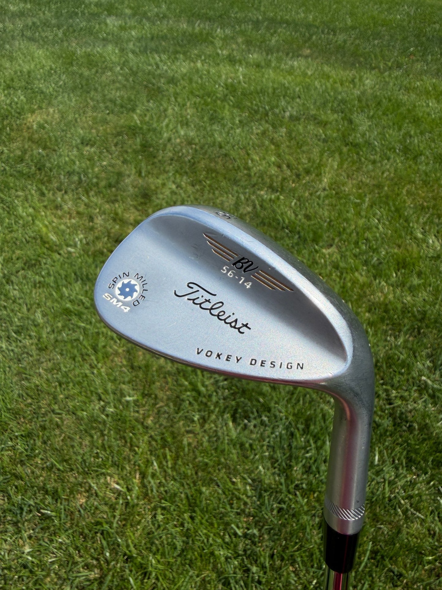 Titleist Vokey Spin Milled SM4 Chrome Sand Wedge 56° / 14 Wedge Flex 35.75" NICE — photo 2